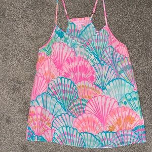 XXS Lilly Pulitzer Silk Top Oh Shello